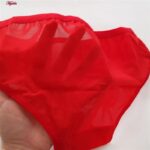 ست شورت و سوتین زنانه پانیذ مدل ساتن فنردار کد 4649 رنگ قرمز