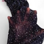لباس خواب زنانه ماییلدا مدل نگین دار فانتزی کد 4860-7185 رنگ مشکی