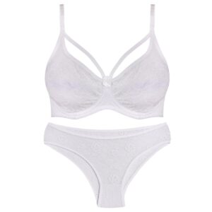 ست شورت و سوتین زنانه کارنا رز مدل فنردار هارنس کد 4862-2023 رنگ سفید