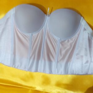 دکلته زنانه بلند سفید کد R-322