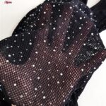 لباس خواب زنانه ماییلدا مدل نگین دار فانتزی کد 4860-7127 رنگ مشکی