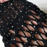 لباس خواب زنانه ماییلدا مدل نگین دار کد 4860-7179 رنگ مشکی