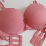 سوتین زنانه مدیا لونا مدل پوش آپ دکلته فنردار کد 4787 رنگ کالباسی