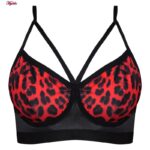 ست شورت و سوتین زنانه ماییلدا مدل فنردار پلنگی کد 4761-7009 به همراه جوراب و نگهدارنده جوراب