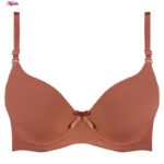 سوتین زنانه مدیا لونا مدل پوش آپ دکلته فنردار کد 4787 رنگ آجری