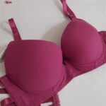 سوتین زنانه مدیا لونا مدل پوش آپ دکلته فنردار کد 4787 رنگ سرخابی