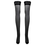 جوراب ساق بلند زنانه ماییلدا مدل توری کد 4786-2072 رنگ مشکی