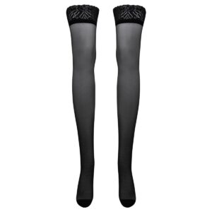 جوراب ساق بلند زنانه ماییلدا مدل توری کد 4786-2072 رنگ مشکی