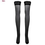 جوراب ساق بلند زنانه ماییلدا مدل توری کد 4786-2072 رنگ مشکی