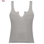 کراپ‌تاپ زنانه ماییلدا مدل کبریتی پددار کد 4789 رنگ خاکستری