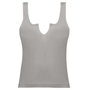 کراپتاپ زنانه ماییلدا مدل کبریتی پددار کد 4789 رنگ خاکستری