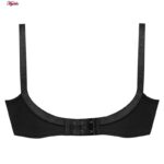 ست شورت و سوتین زنانه پانیذ مدل ساتن فنردار کد 4649 رنگ مشکی