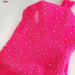 لباس خواب زنانه ماییلدا مدل نگین دار فانتزی کد 4860-7228 رنگ صورتی