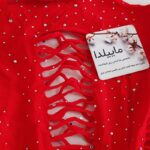 لباس خواب زنانه ماییلدا مدل نگین دار فانتزی کد 4860-7163 رنگ قرمز