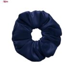 لباس خواب زنانه لورنزا مدل ساتن بند گلدار بغل نردبانی کد 4715-2041 رنک سرمه ای به همراه کش مو