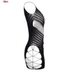 لباس خواب زنانه ماییلدا مدل نگین دار فانتزی کد 4860-7102 رنگ مشکی