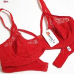 ست شورت و سوتین زنانه کارنا رز مدل فنردار هارنس کد 4862-2023 رنگ قرمز