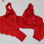 سوتین زنانه پانیذ مدل ساتن فنردار کد 22206 رنگ قرمز