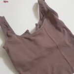 کراپ‌تاپ زنانه ماییلدا مدل کبریتی پددار کد 4789 رنگ قهوه ای