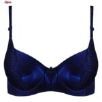 ست شورت و سوتین زنانه پانیذ مدل پوش آپ فنردار کد 4799 رنگ سرمه ای