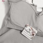 کراپ‌تاپ زنانه ماییلدا مدل کبریتی پددار کد 4789 رنگ خاکستری