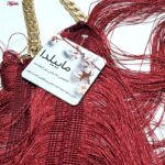 لباس خواب زنانه ماییلدا مدل ریش ریش کد 4709-3002 رنگ زرشکی