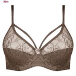 ست شورت و سوتین زنانه کارنا رز مدل فنردار هارنس کد 4862-2023 رنگ قهوه ای