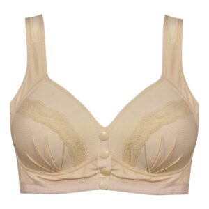 سوتین بارداری ماییلدا مدل کاپ اسفنجی دکمه دار کد 4773 رنگ کرم