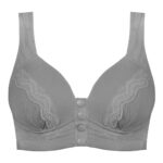 سوتین بارداری ماییلدا مدل کاپ اسفنجی دکمه دار کد 4773 رنگ طوسی