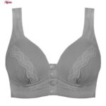 سوتین بارداری ماییلدا مدل کاپ اسفنجی دکمه دار کد 4773 رنگ طوسی