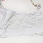 سوتین زنانه پانیذ مدل ساتن فنردار کد 22206 رنگ سفید