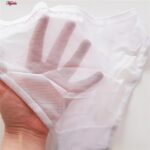 ست شورت و سوتین زنانه پانیذ مدل ساتن وسط توری بدون فنر کد 4648 رنگ سفید