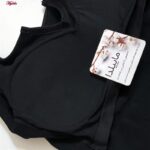 کراپ‌تاپ زنانه ماییلدا مدل کبریتی پددار کد 4789 رنگ مشکی