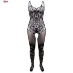 لباس خواب زنانه ماییلدا مدل نگین دار فانتزی کد 4860-7023 رنگ مشکی