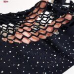 لباس خواب زنانه ماییلدا مدل نگین دار کد 4860-7017 رنگ مشکی