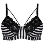 سوتین زنانه ماییلدا مدل فنردار راه راه هارنس دار کد 4778