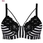 سوتین زنانه ماییلدا مدل فنردار راه راه هارنس دار کد 4778