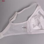 ست شورت و سوتین زنانه پانیذ مدل ساتن وسط توری بدون فنر کد 4648 رنگ سفید