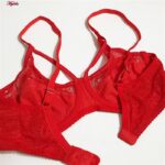 ست شورت و سوتین زنانه کارنا رز مدل فنردار هارنس کد 4862-2023 رنگ قرمز