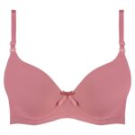 سوتین زنانه مدیا لونا مدل پوش آپ دکلته فنردار کد 4787 رنگ کالباسی