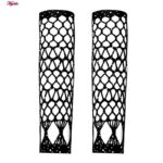 لباس خواب زنانه ماییلدا مدل نگین دار پنجره ای کد 4860-7174 رنگ مشکی به همراه دستکش