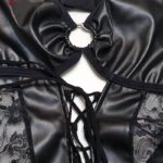 لباس خواب زنانه ماییلدا مدل 4761-428 رنگ مشکی به همراه شورت و جوراب