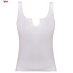 کراپ‌تاپ زنانه ماییلدا مدل کبریتی پددار کد 4789 رنگ سفید