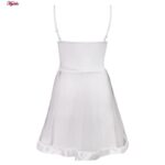 لباس خواب زنانه ماییلدا مدل گیپور گلدار کد 3685-820 رنگ سفید