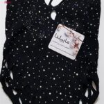 لباس خواب زنانه ماییلدا مدل نگین دار کد 4860-7186 رنگ مشکی