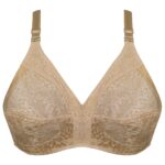 سوتین زنانه پانیذ مدل بدون فنر کد 77359 رنگ کرم