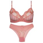 ست شورت و سوتین زنانه کارنا رز مدل فنردار کد 4864 رنگ گلبهی