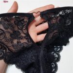 ست شورت و نیم تنه زنانه فیتن فرخ زادی مدل گیپوری قلبی 4764-456 رنگ مشکی