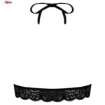 ست شورت و نیم تنه زنانه فیتن فرخ زادی مدل گیپوری قلبی 4764-456 رنگ مشکی