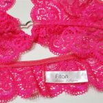 ست شورت و نیم تنه زنانه فیتن فرخ زادی مدل گیپوری قلبی 4764-456 رنگ صورتی